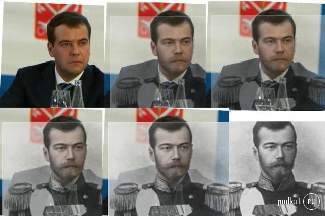 Сходство президента Медведева Д.А. и царя Николая II