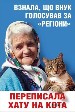 Розробник білборду про бабцю і кота,– у всеукраїнському розшуку. Володар білборду,– в реанімації.